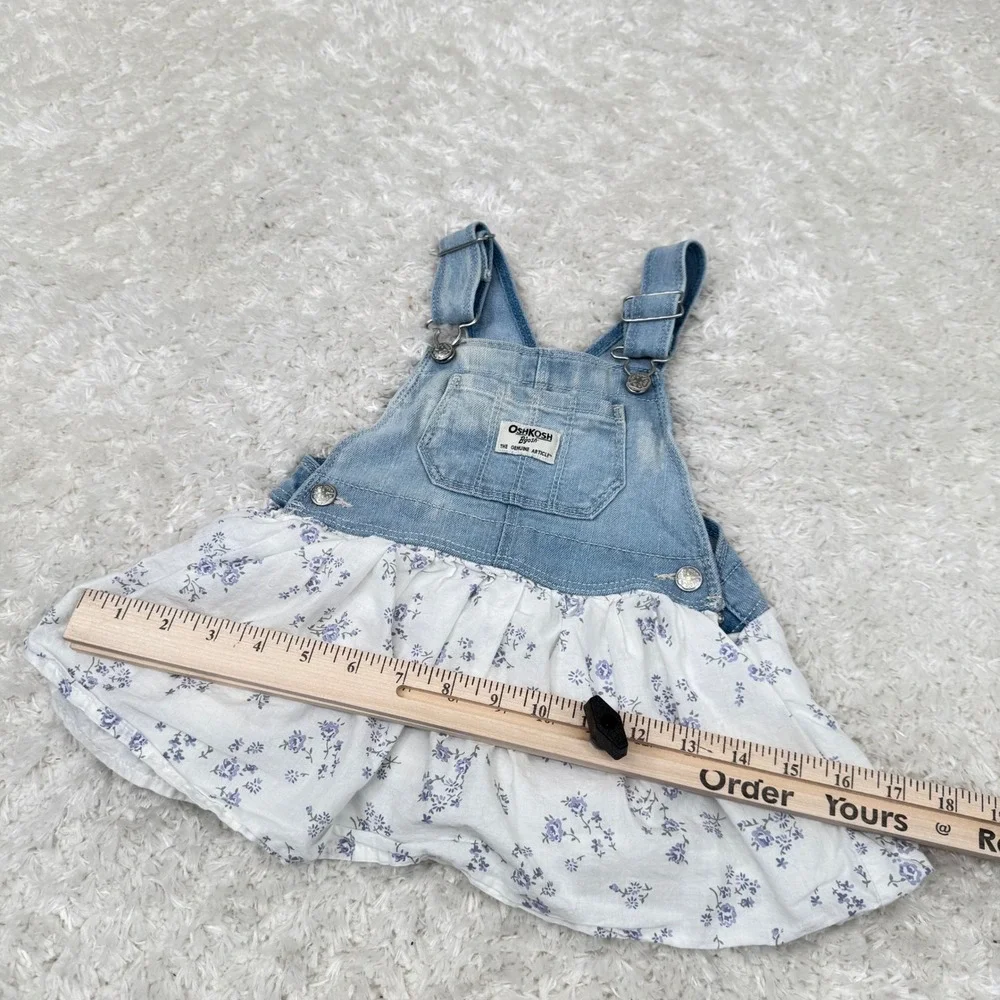 OshKosh B'Gosh 18M Girl's Overall Dress Floral Boho Jumper Ana Vine Casual